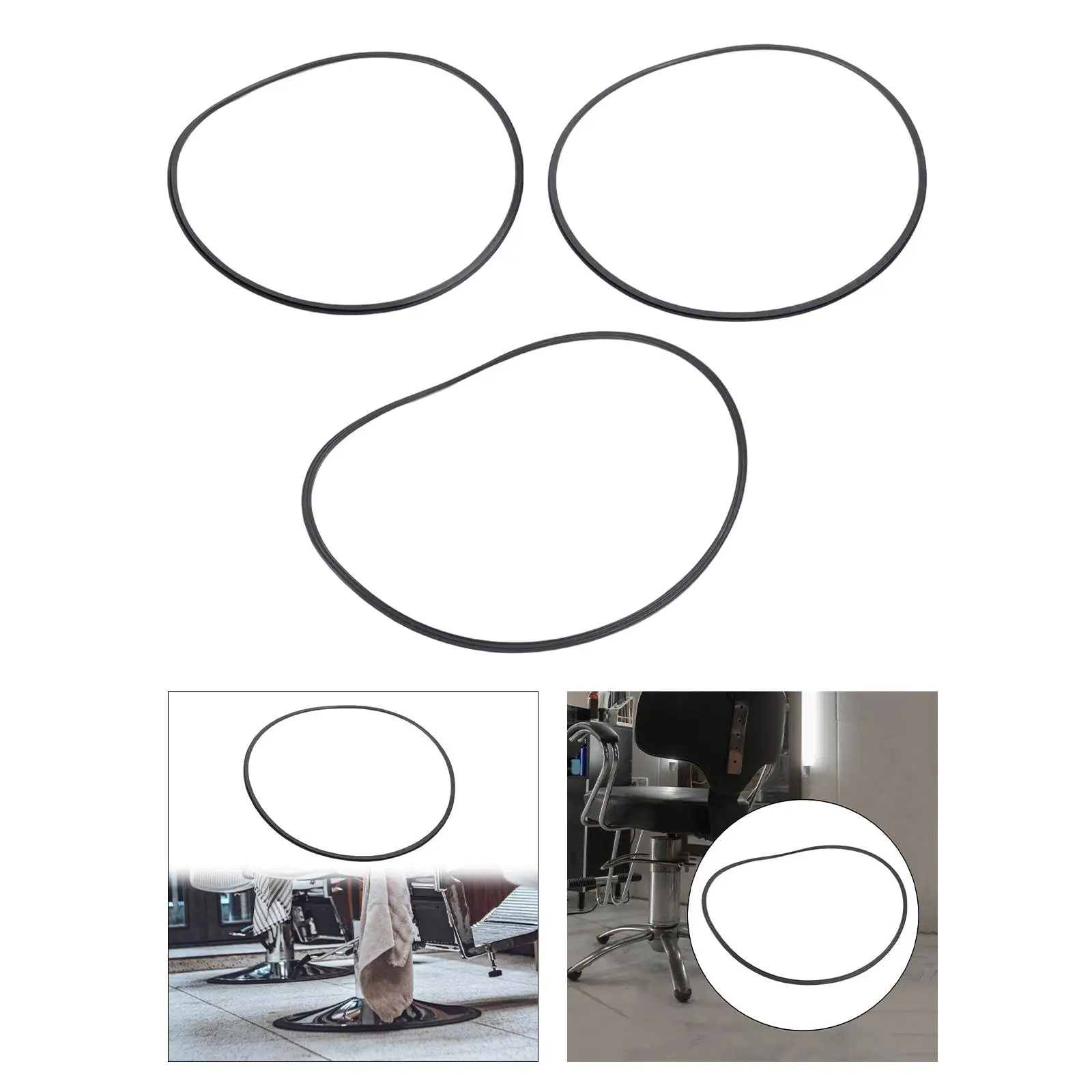 

1 Piece Salon Base Rubber Ring Gasket Accs Non-Skid Replacement Strip for Styling Chair Floor Protective Trim Protect Furniture