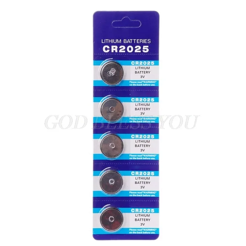 

NEW 5PCS Lithium Battery CR2025 3V Cell Coin Batteries DL2025 BR2025 KCR2025 CR 2025 Car Key Button Watch Computer Electronic To