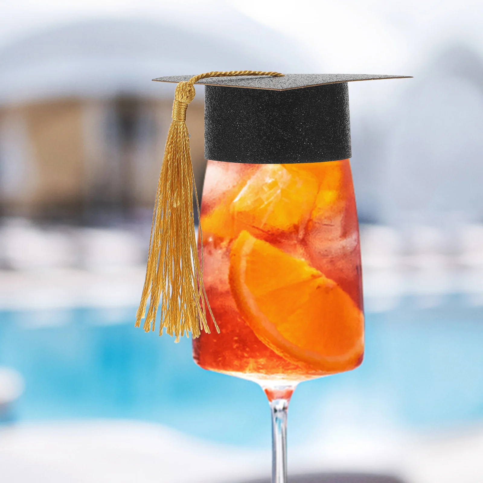 

10 Pcs Beer Mug Graduation Hat Goblet Cover Drink Garnish Props Tiny Hats DIY Crafts Paper Funny Para Cupcakes