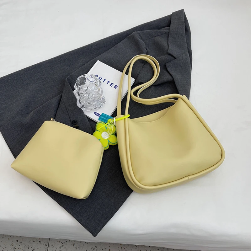 

Простая Вместительная женская сумка для мамы и ребенка 2023, летняя универсальная дорожная сумка-тоут с текстурой сумка через плечо из искусственной кожи