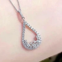 caoshi dainty shiny zirconia jewelry necklace for female elegant trendy women wedding ceremony accessories with delicate design