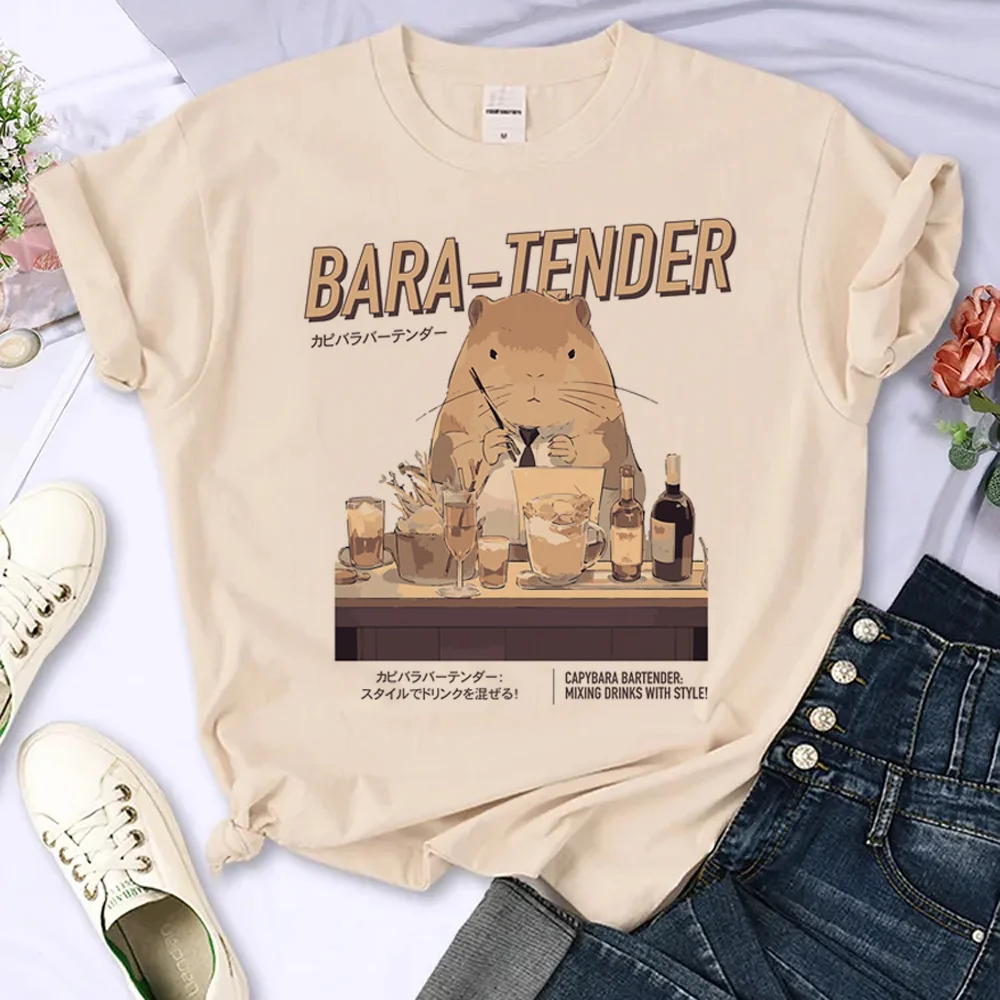 

Capybara top women streetwear manga t-shirts girl manga clothes