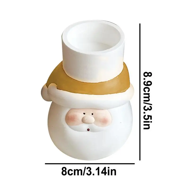 Рождественский подсвечник для чайной свечи Санта-Клаус праздничный настольный