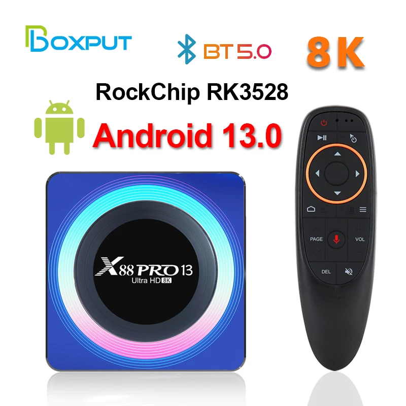 

TV Box Android 13.0 Media Player RK3528 Quad-Core 64bit Cortex-A53 8K Video Wifi6 BT5.0 Android 13 Set Top Box X88 Pro 13