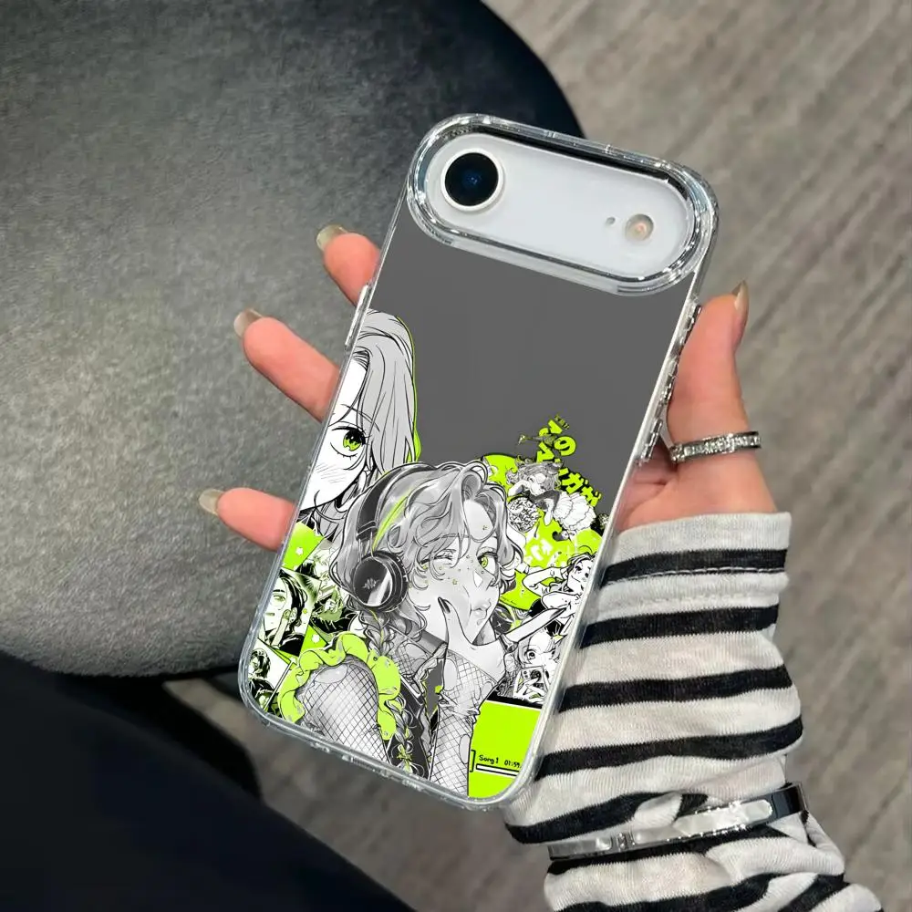 Фото Чехол Green Yuris для iPhone 17 16 15 14 13 12 11 Pro Max Xr Air Plus, силиконовый, серебристый, жесткий чехол-накладка №3