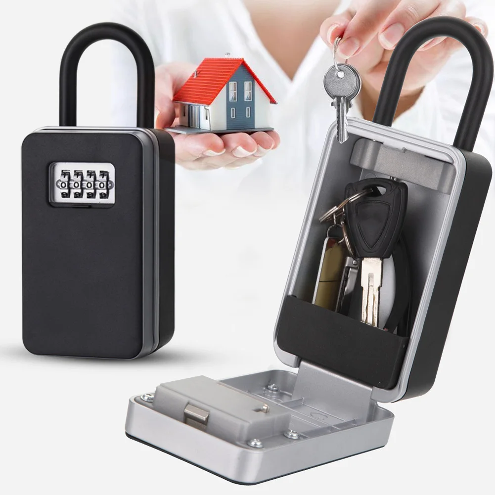 

Ящик для ключей с кодом без отверстия, монтажный крючок, ручка, коробки для ключей, уличный атмосферостойкий сейф для ключей, шкаф для ключей для офиса и дома