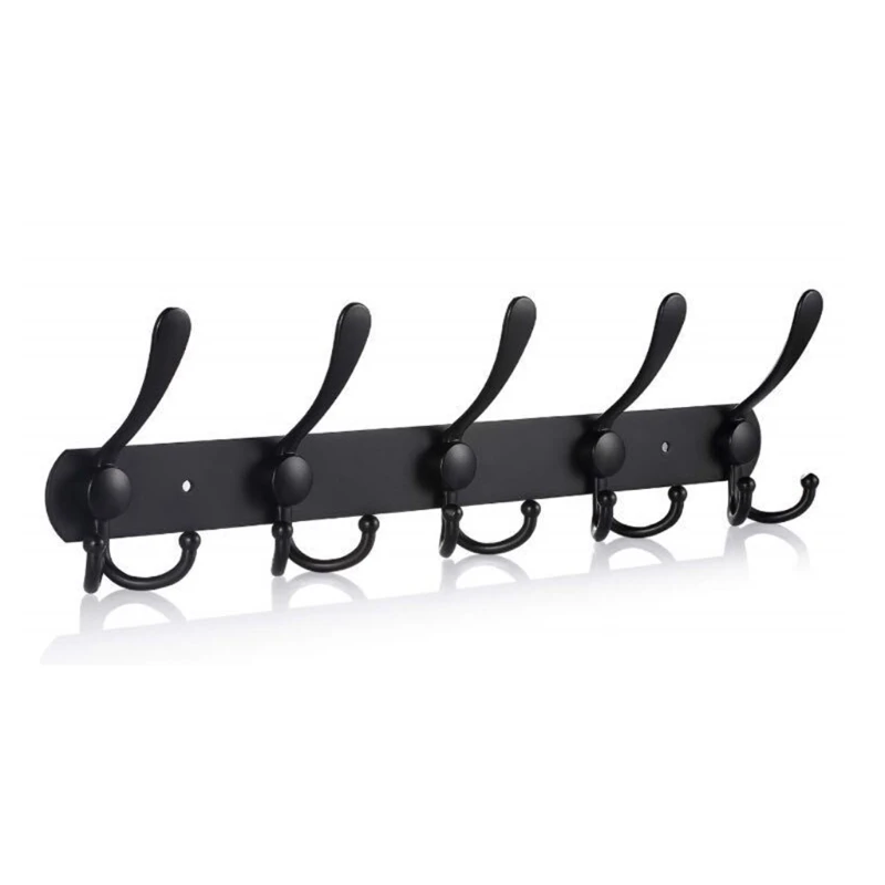 

5 Hooks Stainless Steel Wall-mounted Bathroom Bath Ball Hook Rack Bedroom Coat Hanger Home Storage Clothes Hook