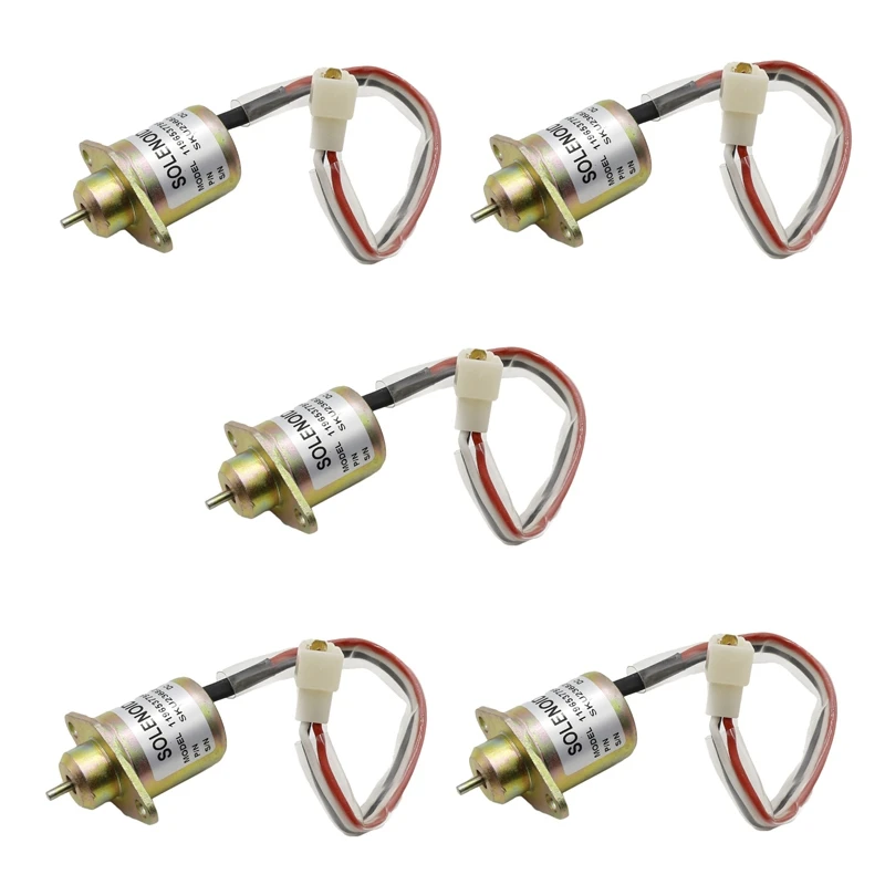 

5X 12V Fuel Stop Solenoid 1503ES-12S5SUC5S For Yanmar Engine