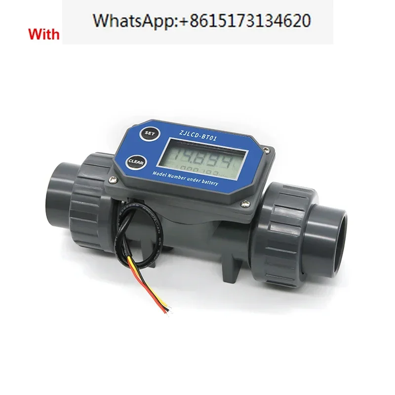 1 &quot1-1/2&quot 2 3 &quotтурбинный расходомер электронный ПВХ ЖК-дисплей цифровой ZJLCD-BT01