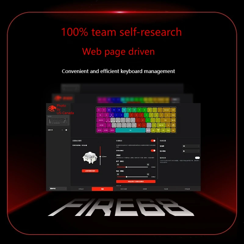 Новинка 2024 68 клавиш Madcatz Fire68/Fire68 ультрамагнитные Магнитные шторы низкая задержка