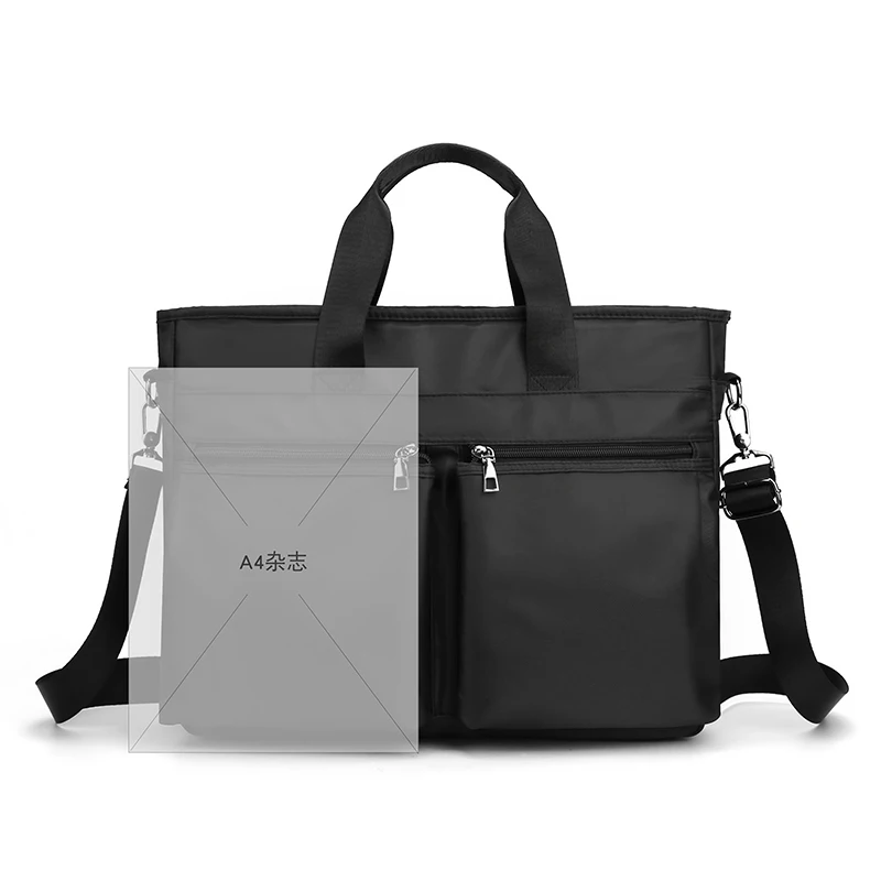 Men's Nylon Laptop Bags Large Capacity Single Shoulder Bag Casual 14 Pad Bag Daily Working Tote Bags Men Male bag for documents
