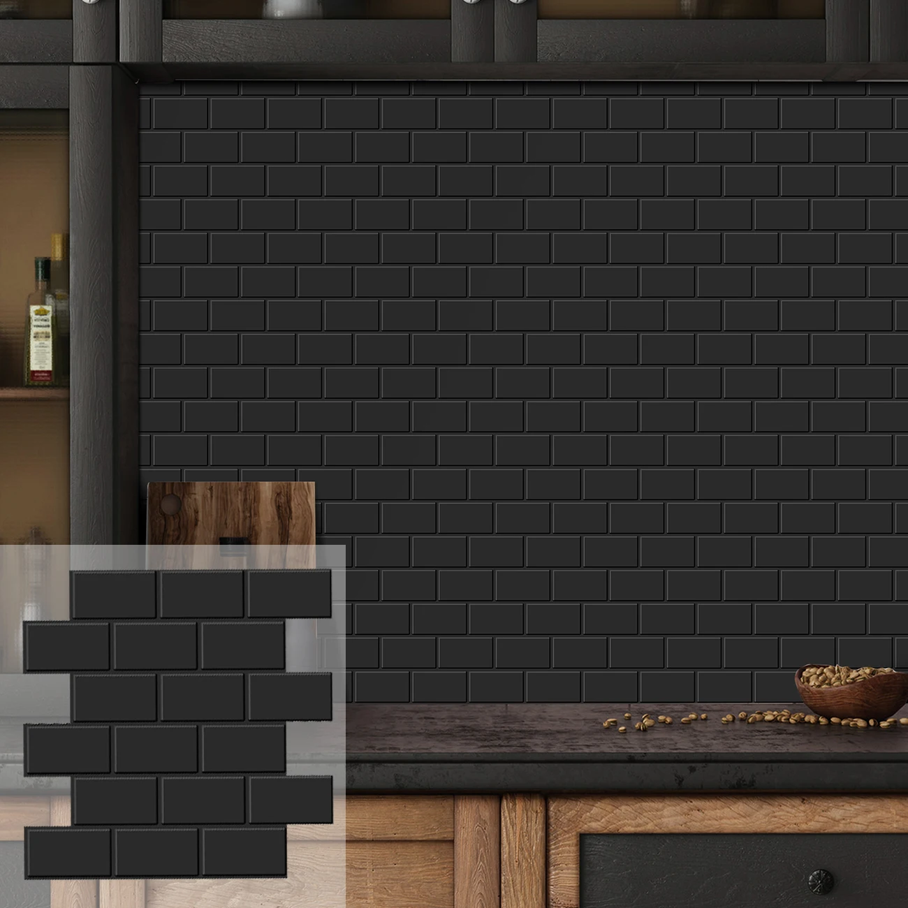 Лидер продаж 3 листа 3d кирпичные виниловые обои ванная комната кухня фартук