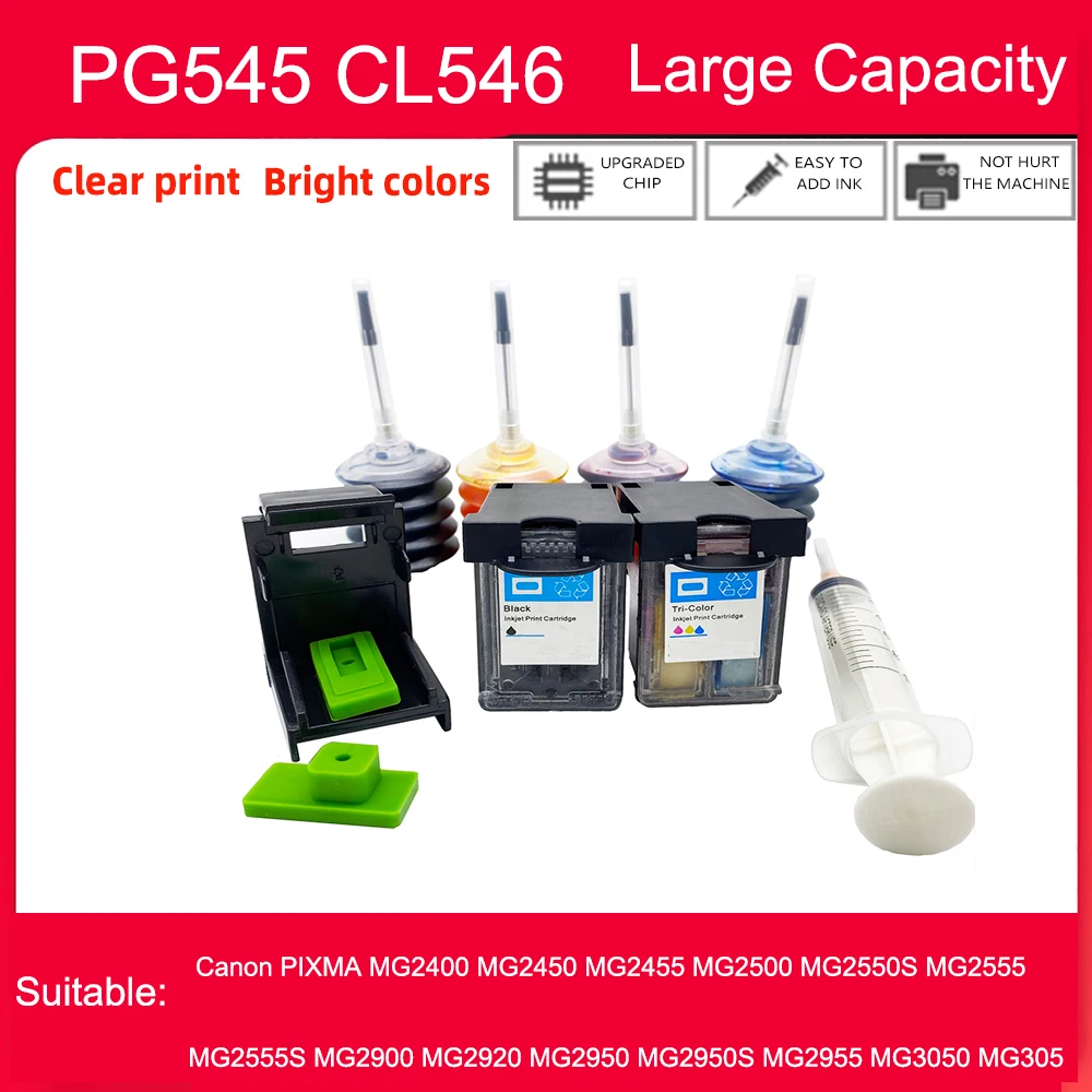 

einkshop For Canon PG545XL CL546 XL Ink Cartridge Pixma MG2900 MG2920 MG2950 MG2950S MG2955 MG3050 MG3051 MG3052 MG3053 MX495