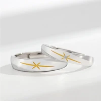 fashion simple aurora couple rings men and women holiday gifts student pairs of ring valentines day popular jewelry accessories