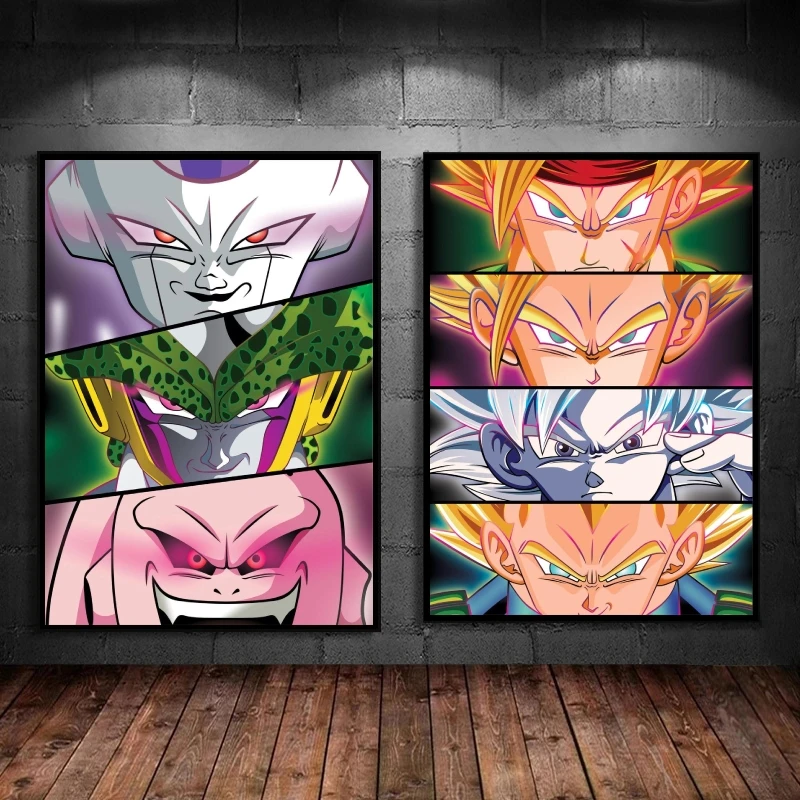 

Canvas Artwork Painting Anime Dragon Ball Goku Piccolo Poster Picture Print Wall Classic Hanging Comics Pictures Modular Prints