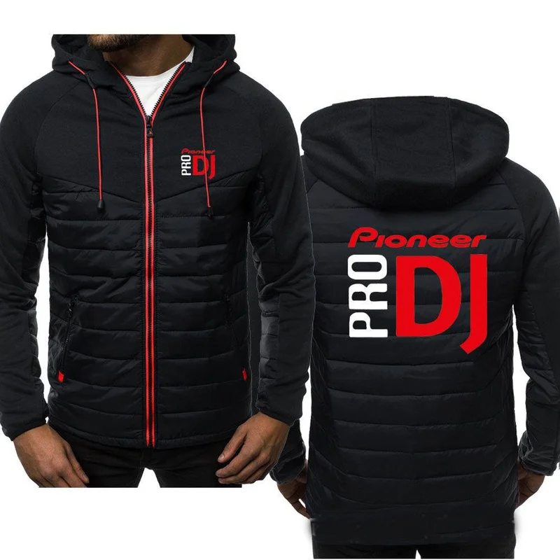

Winter Men's Hoodies Pioneer pro DJ Coat Zipper Hooded Jacket Cotton Coat Slim Fit Fashion Thicken Warm Outwear Man Tracksuit