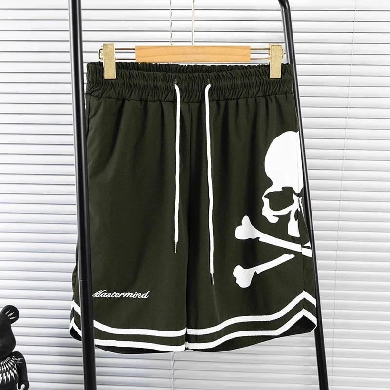 

Mastermind JAPAN Japanese Style MMJ Embroidered Letter Skull Printing Dark Wind Men And Women Nylon Versatile Shorts