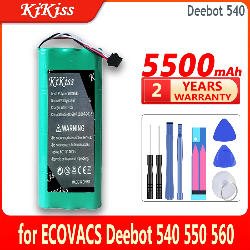 

Original KliKiss Battery 5500mAh for Vacuum Cleanner ECOVACS Deebot 540 550 560 570 580 543 D56 D58 High Capacity Bateria