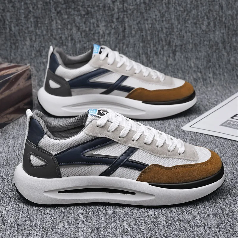 

Новые летние мужские повседневные спортивные туфли с сеткой, мужские кроссовки для скейтборда, обувь на толстой подошве для пожилых Пап