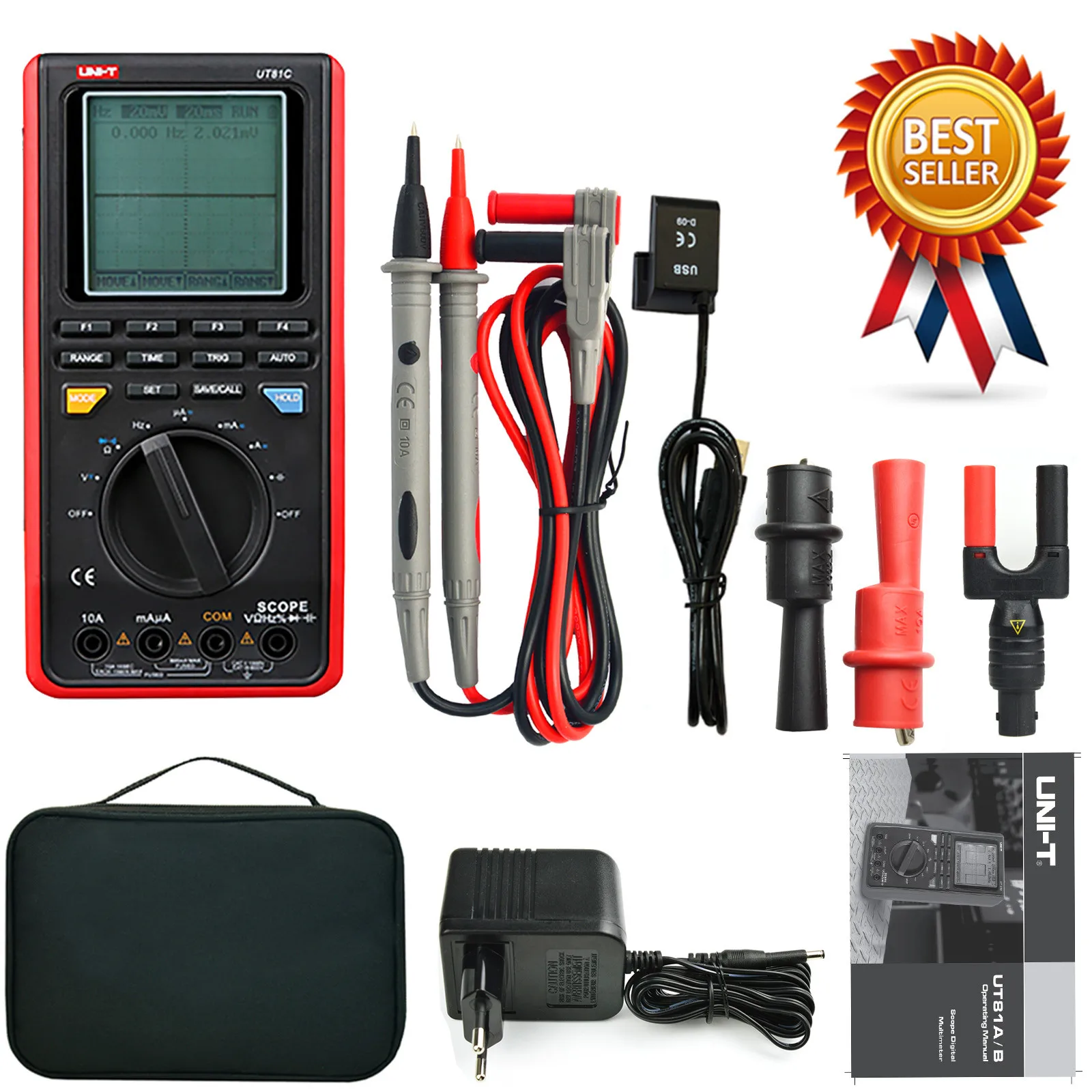 

UNI-T UT81C / UT81B Handheld Digital Oscilloscope Multimeter AC DC Perlawanan Frekuensi Meter Antarmuka USB PC Perangkat Lunak.