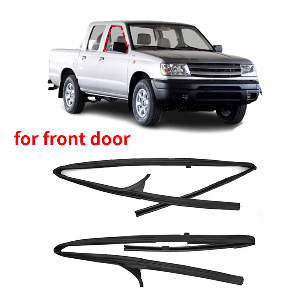2 шт. Уплотнение стекла передней двери из резины L и R для D22 Pick Up Glass Sealing Paladin No Van