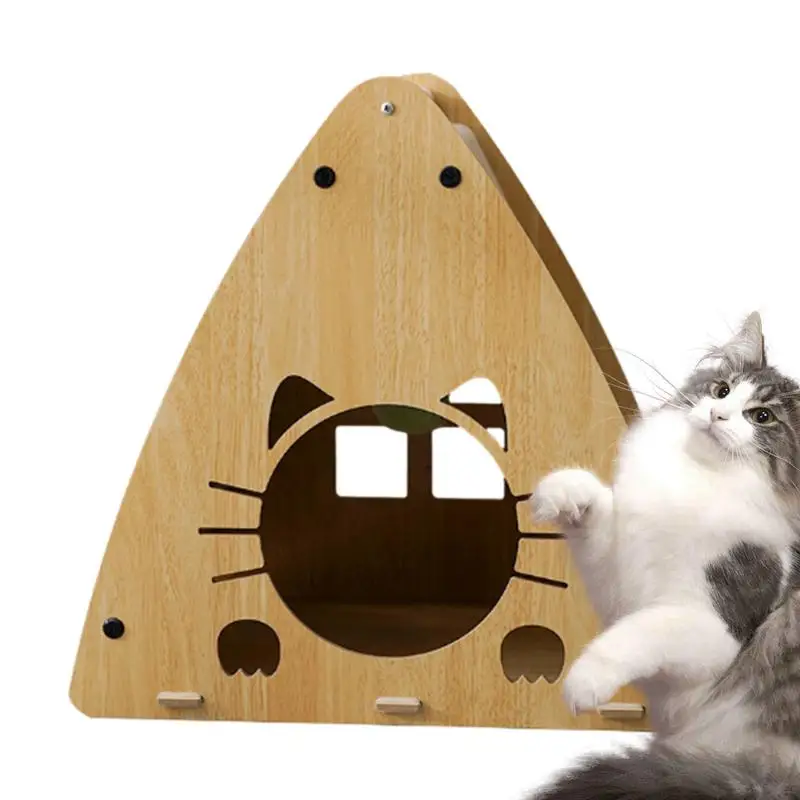 

Домик для кошек 3-в-1, многофункциональный картонный домик для кошек с плюшевым шариком, утолщенная кровать для кошек, прочный домик для кошек в помещении