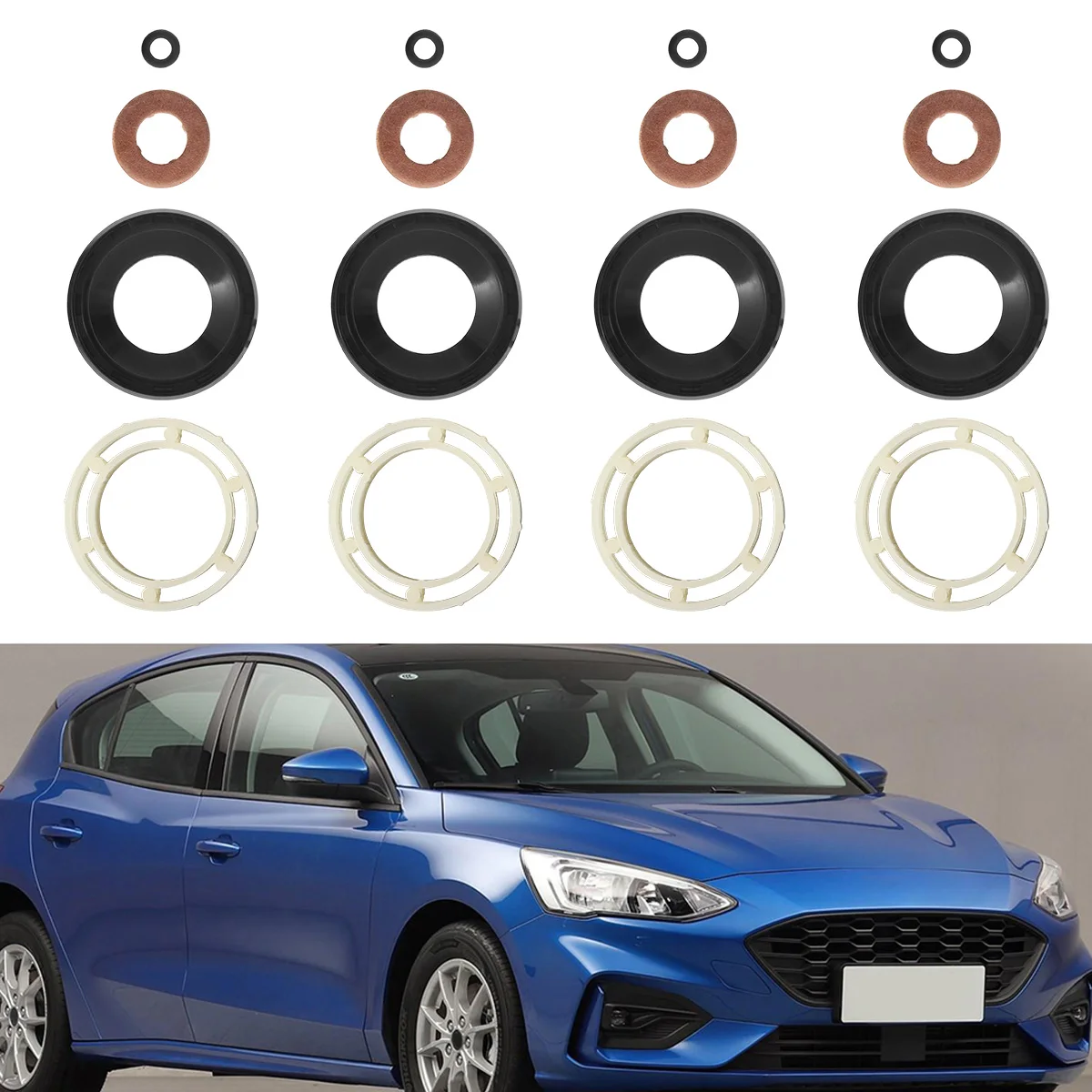 

Fuel Injector Nozzle Seal Kit for Peugeot 206 1.6HDI 110 2004-ON Repair Direct Replacement Car Accessories 1314368, 1233683