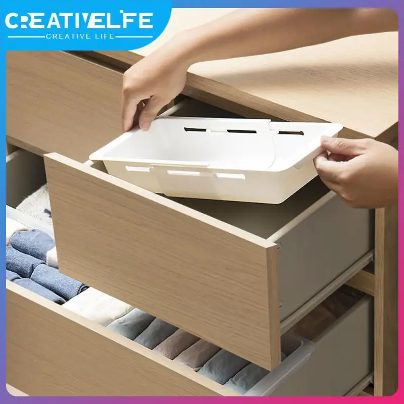 

Space Saving Drawer Telescopic Basket Free Adjustment Drawer Storage Compartment Retractable Household Hanging Storage Holder
