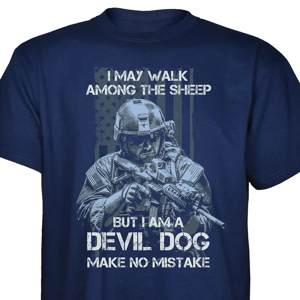 

Devil Dog Make No Mistake - US Marine Corps T-Shirt 100% Cotton O-Neck Short Sleeve Casual Mens T-shirt Size S-3XL