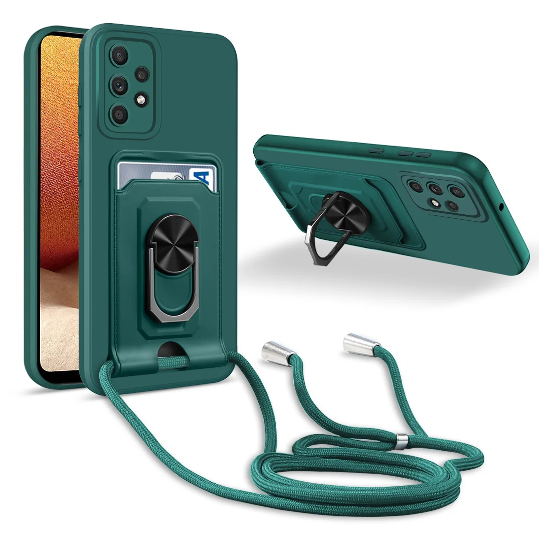 

Чехол из ТПУ для телефона Samsung A32, многофункциональный чехол с отделением для карт, с кольцом-подставкой для Galaxy A13, A31, A21S, A03S, A11, A33