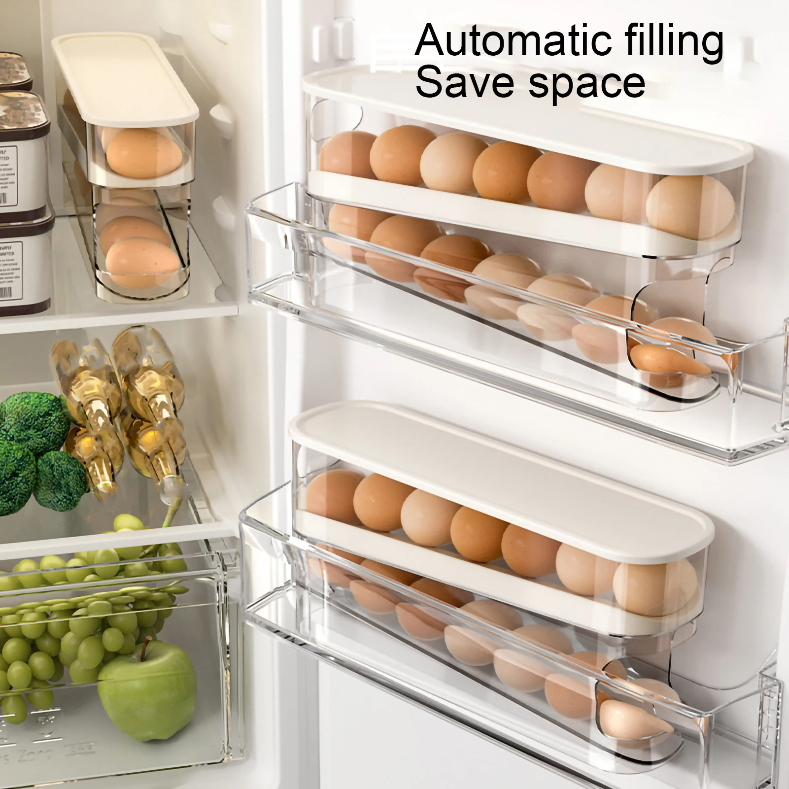 Скользящий ящик для хранения яиц искусственная двухслойная Автоматическая