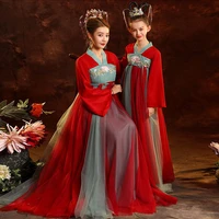 sweet parent child dress cheongsam mother and daughter dress hanfu female chinese style spring