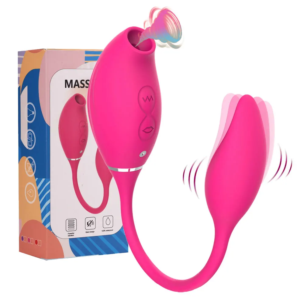 

Sucking Vibrator 2 in 1 G-Spot with Vibrating Egg Clitoris Stimulator Nipples Clit Sucker Sex Toys For Women Adults 18 Couples