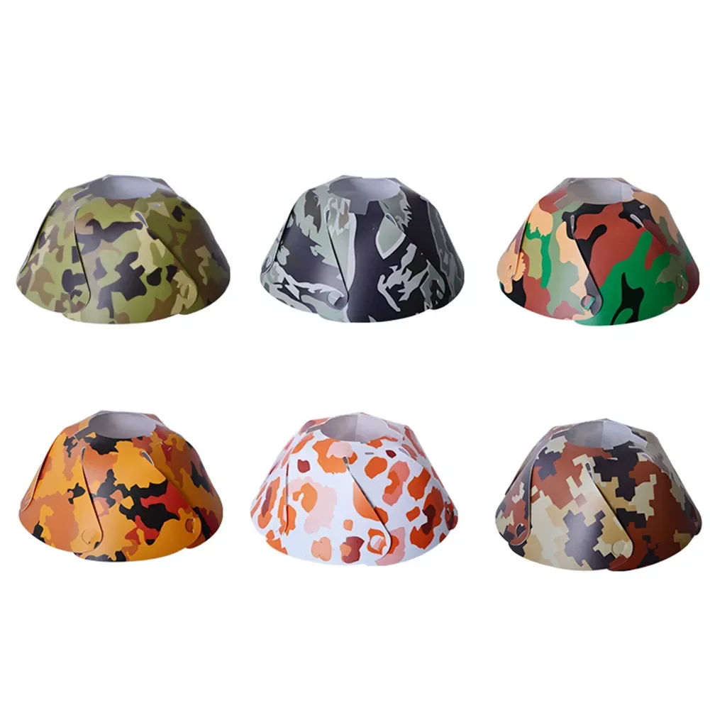 

PVC Camping Tent Lantern Lamp Shade Camouflage Outdoor Cone Light Hood Cap Indoor Bookdesk Light Hood