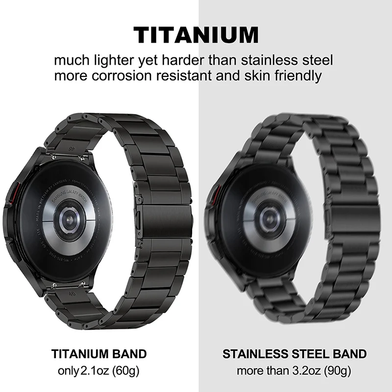 No Gap Solid Titanium Watchband for Samsung Galaxy Watch4 Classic 46mm 42mm Strap For Samsung Galaxy Watch 5 40 44mm/Watch5 Pro