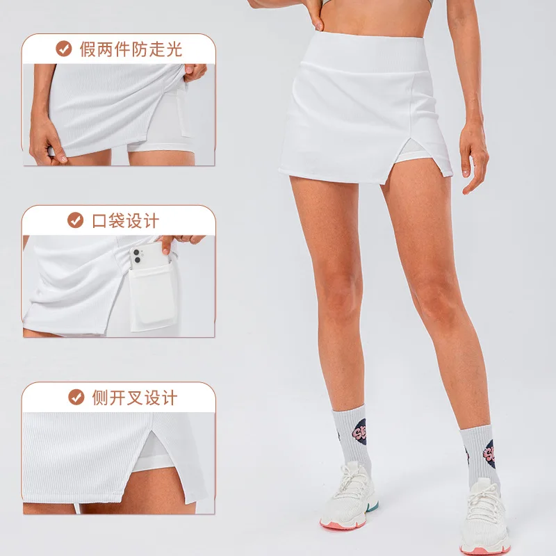 Tennis Skirts with Pockets for Women Athletic Golf Skort Skirt with Shorts Running Jogger Fitness Gym Workout Casual Yoga Skorts