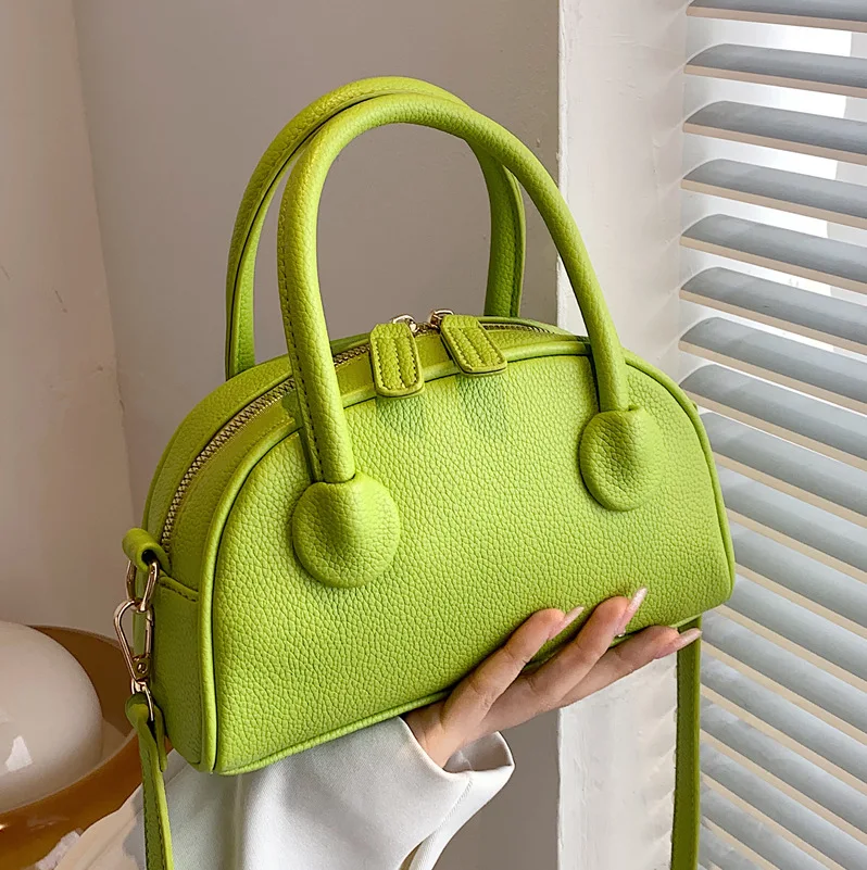 

Classic Solid Color Pu Leather Crossbody Bag With Short Handle For Women 2022 Niche Brand Tote High Quality Shoulder Handbag