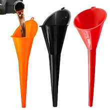 Car Refueling Longer Funnel Anti-splash Plastic Auto Long Mouth Oil Funnels Engine Funnel Motorcycle Refueling Car Accessories