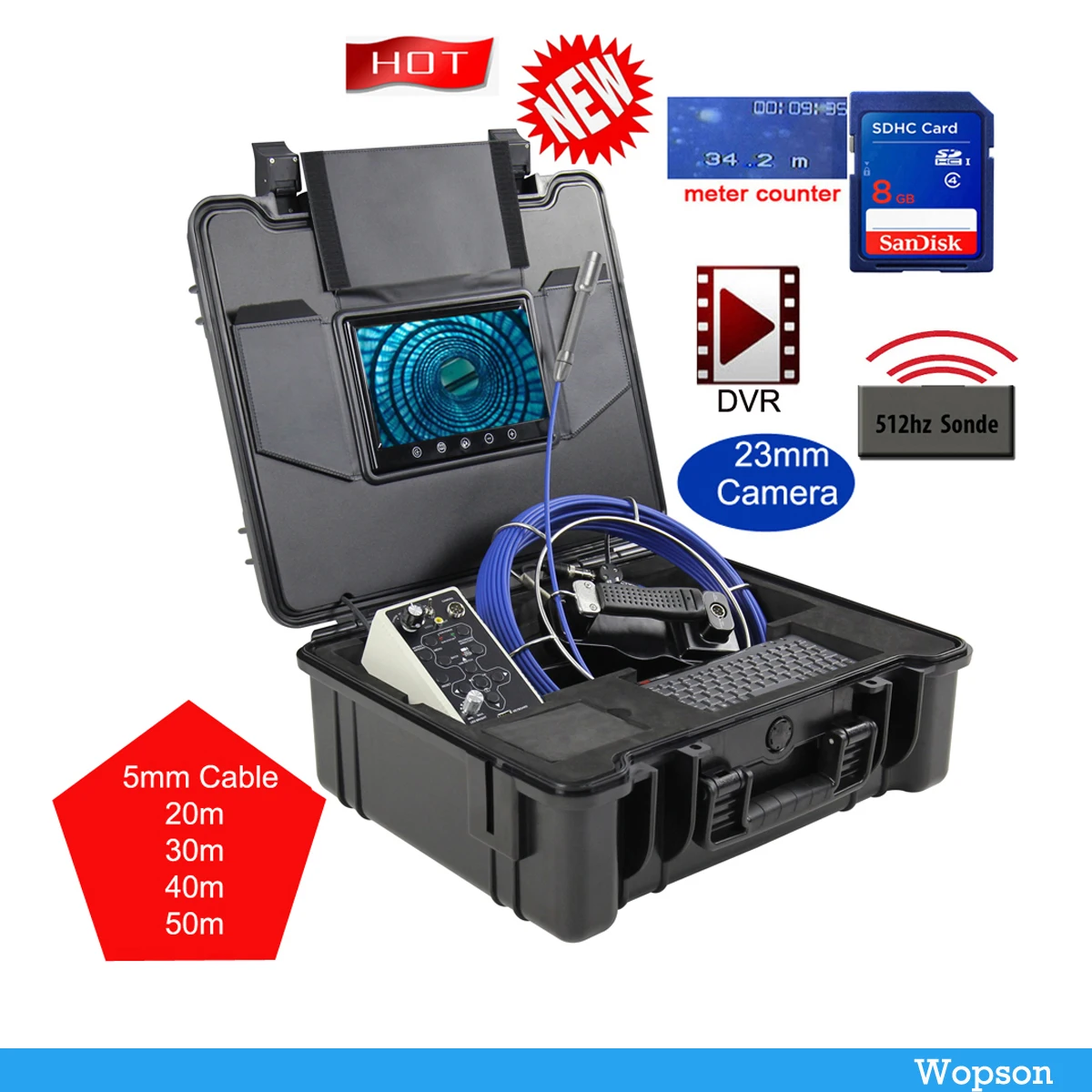 

WOPSON WPS-A2-C23 Эндоскопическая камера для труб