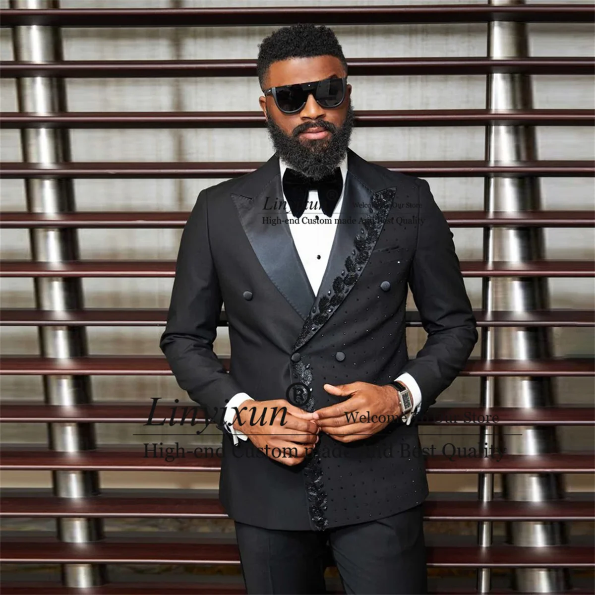 Роскошные смокинги из бисера мужские костюмы комплекты предметов свадебный