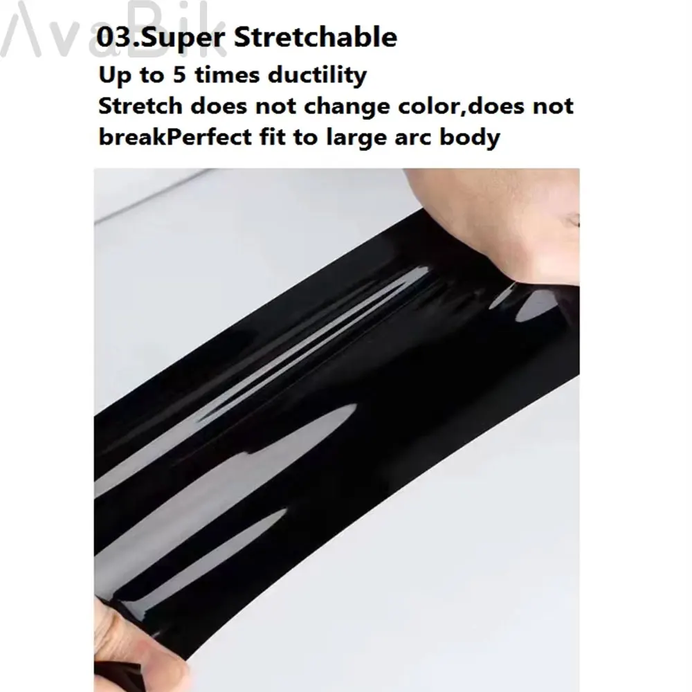 Самовосстанавливающаяся PPF 1X1 5 м глянцевая черная защитная пленка из ТПУ для