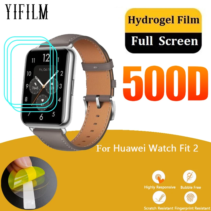 

3pcs Soft TPU Screen Protective Film For Huawei Watch Fit 2 Watch Full Coverage Screen Protector Anti-scratch Film Not Glass