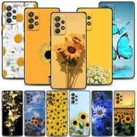 phone case for samsung a01 a02 a03s a11 a12 a13 a21s a22 a31 a32 a41 a42 a51 4g 5g tpu case sunflower daisy butterfly
