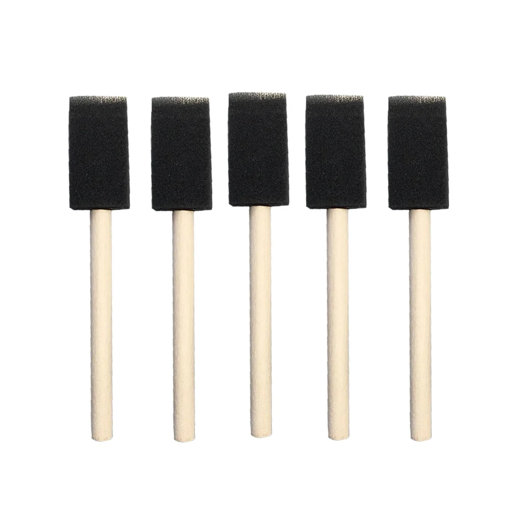 

24pcs 1 Inch Sponge Wood Handle Brush Set 10 Pack Lightweight Durable and Used for Acrylics Stains Varnishes Drawing brushes