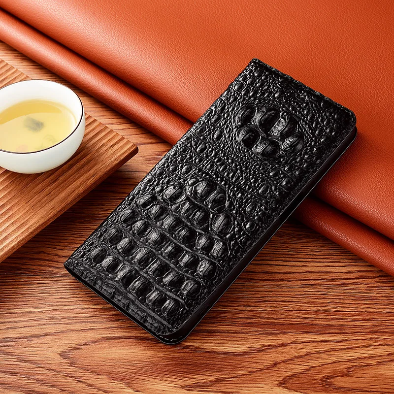 

Luxury Crocodile Genuine Leather Cases for OPPO Reno 5 6 7 SE 5F 5Z 6Z Pro Plus 7 Z 5GMagnetic Cowhide Flip Cover with KickStand