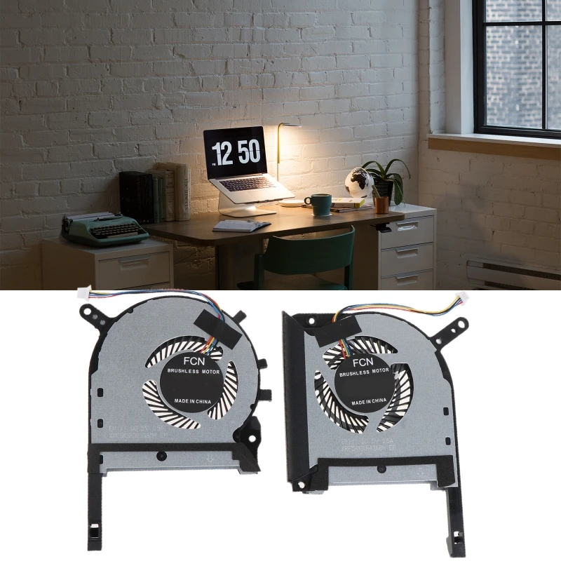 

Вентилятор охлаждения для ноутбука Strix TUF 6 FX505 FX505G FX505GE, радиатор для ЦП и ГП, DC 5 В, 4 контакта, 4 провода