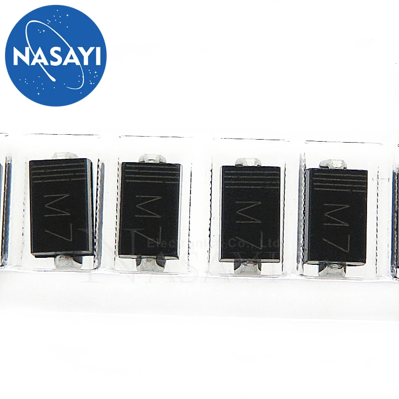 1N4007 1A1000V SMD M7 упаковка SMA Выпрямитель Диод Шоттки Шелковый экран M7