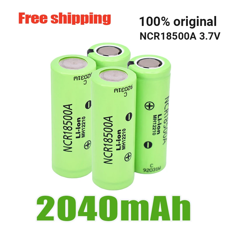 

100% newest Original 3.7V 18500 2040mah Lithium ion Battery For NCR18500A 3.6V Battery for Toy Torch Flashlight ect