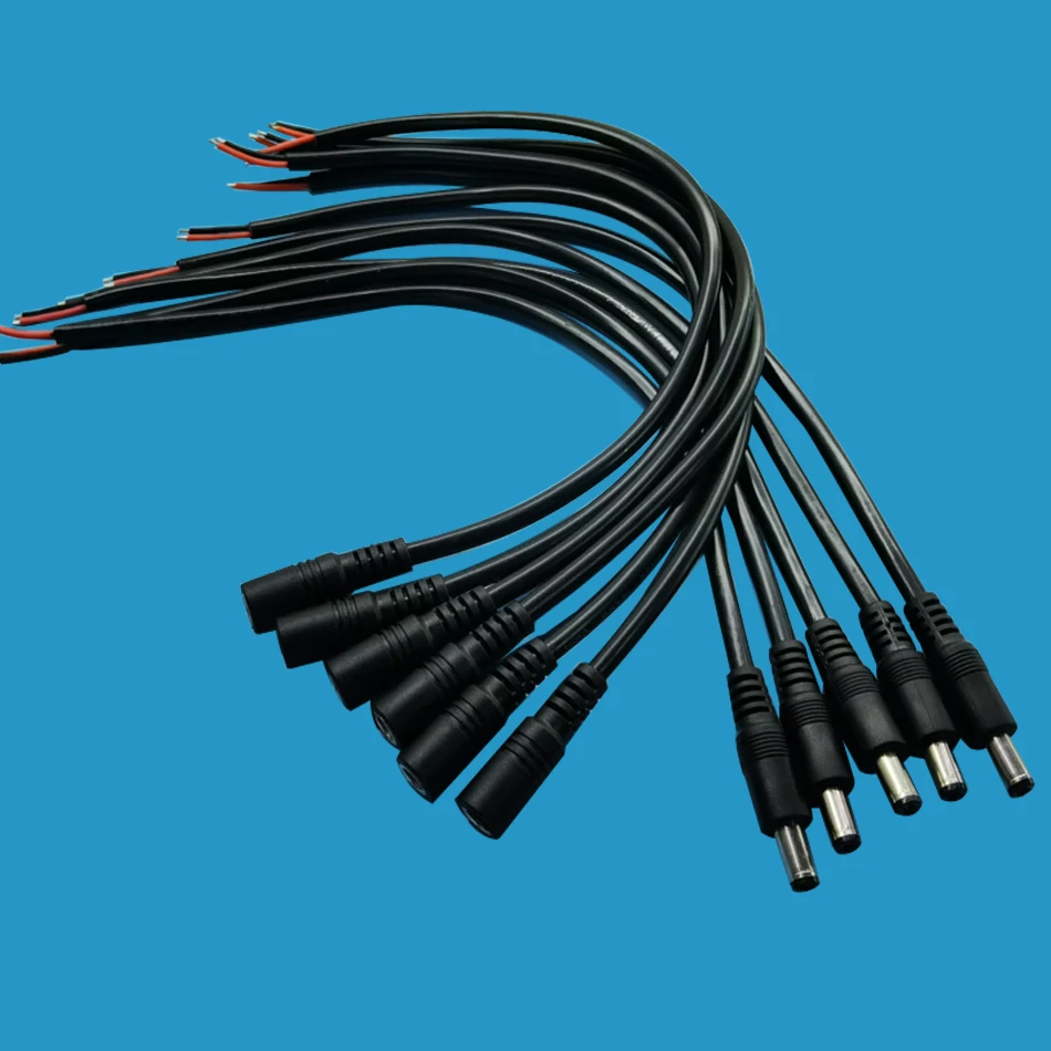 14 AWG 15A Мужской Женский Кабель питания Разъем постоянного тока 2-контактный 5-36 В Провод адаптера питания 5,5x2,12,5 мм Вилка для ТВ-камеры Светодиодные ленты (art.: 3920d07e430e2) - 3920d07e430e2