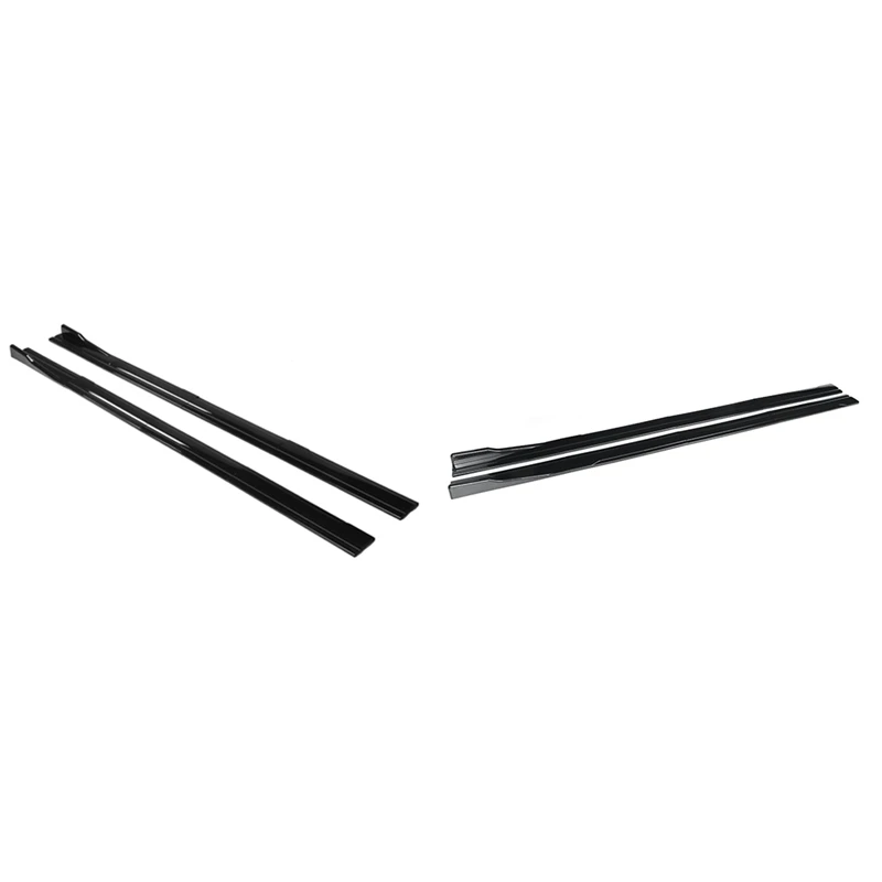 

8X 2.2M Universal Side Skirt Extension Rocker Splitters Diffuser Winglet Wings For VW BMW Benz Subaru Mazda